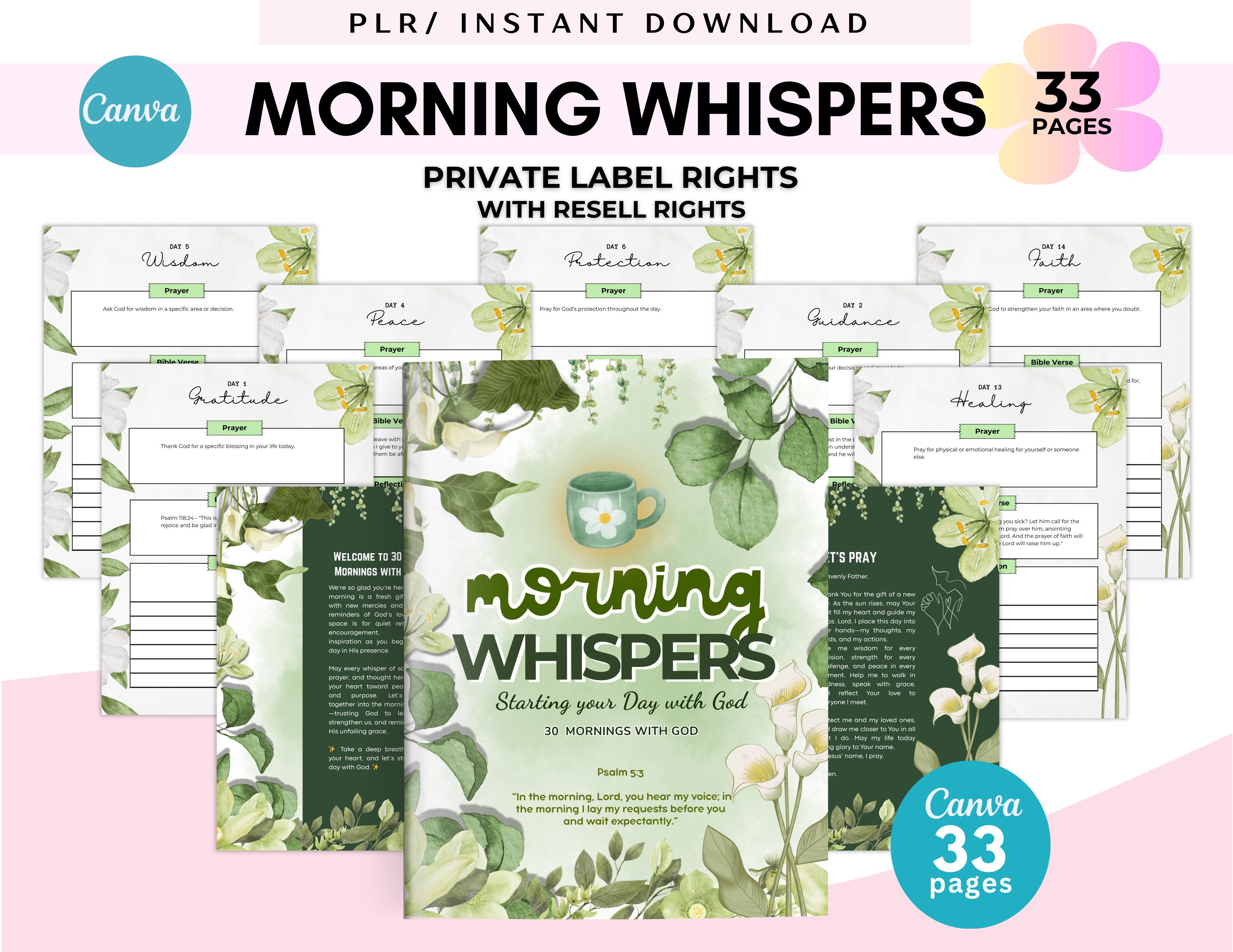 PLR Prayer Journal Bundle | Christian Devotional, Editable Canva ...