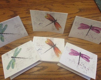 Original watercolors printed on cardstock 4 3/8 x 5 3/4 note cards