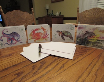 Printed cards from original watercolors