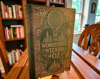 Joyero de madera grabado con forro de terciopelo del Mago de Oz