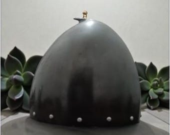 Handcrafted Medieval Armor Helmet | Steel Knight Helmet | LARP, re-enactment & decor