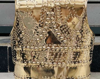 Medieval Knight Brass Chest Armor – Handmade Decorative Cuirass, Collectible Body Armor for Display & Costume"