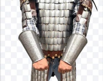 Medieval Lamellar Armor Suit – Handmade Viking Warrior Armor Costume – Steel Samurai Style LARP Armor – Renaissance Knight Collectible