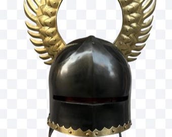 Medieval Valkyrie Winged Helmet – Handmade Viking Armor Helmet – Gothic Knight Cosplay Helmet – Renaissance LARP Collectible Gift