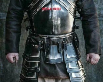 Medieval Armor FULL SUIT Dwarf Blackened LOTR Halloween Cosplay Costume