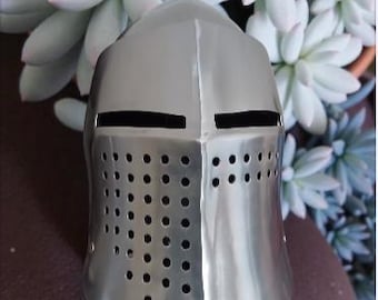 Medieval Knight Helmet | Handmade Steel Armor Helmet | Crusader Costume Helmet | LARP & Cosplay Armor | Collectible Medieval Gear