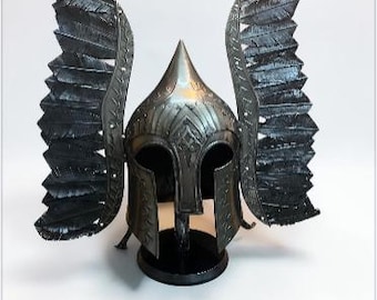 Medieval Armor Helmet | Knight Crusader Steel Helmet | Viking LARP Costume Helmet | Collectible Gift