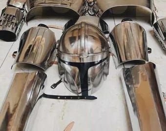 Mandalorian Full Body Armor-kostuum geïnspireerd op een volledig pantser uit Star Wars.