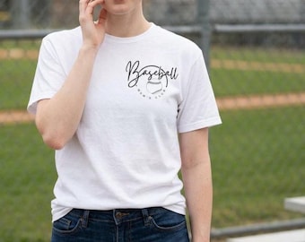 Baseball Mom's Club T Shirt Personalized Name and Team Number Tee for Baseball Mom Mothers Day Gift Proud Baseball Mama
