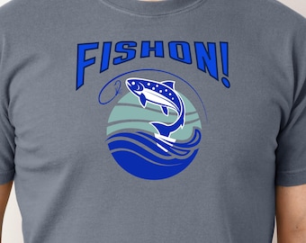 Camiseta de pesca para mujer con estampado de captura de peces. Camiseta de algodón. Regalo de pesca para papá, mamá, pescador deportivo. Camiseta para hermano, hermana o amigo pescador.