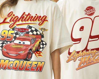 Retro Lightning Mcqueen Shirt, Disney Cars Shirt, Disney Pixar Cars Shirt, Disney Cars Family Vacation 2026 Tee, Lightning Mcqueen 95 Shirt
