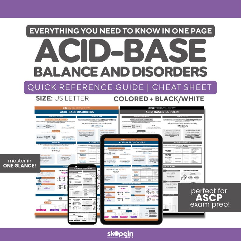 Acid Base Balance Clinical Chemistry Reference Guide: Mls ASCP AIMS ...