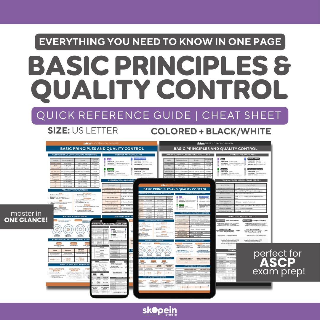 Chemistry Basic Principles Quick Reference Guide: MLS ASCP Study Exam ...