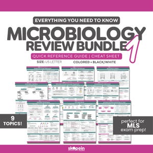 Microbiology Notes Bundle 1: ASCP Prüfungsleitfaden (Digitaler PDF-Download) Kurzanleitung für MLS | Laborantik