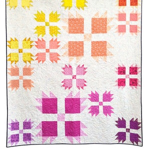 Bear Paw Quilt Pattern PDF *Scrap Friendly* Wild Tracks by Slightly Biased Quilts