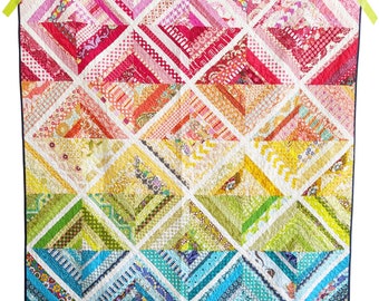 Strip Quilt Pattern PDF *Scrap Friendly* Biased by Slightly Biased Quilts
