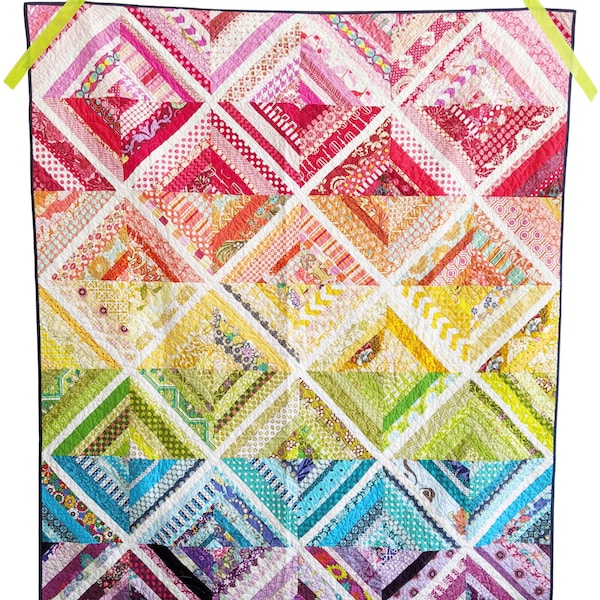 Strip Quilt Pattern PDF *Scrap Friendly* Biased by Slightly Biased Quilts