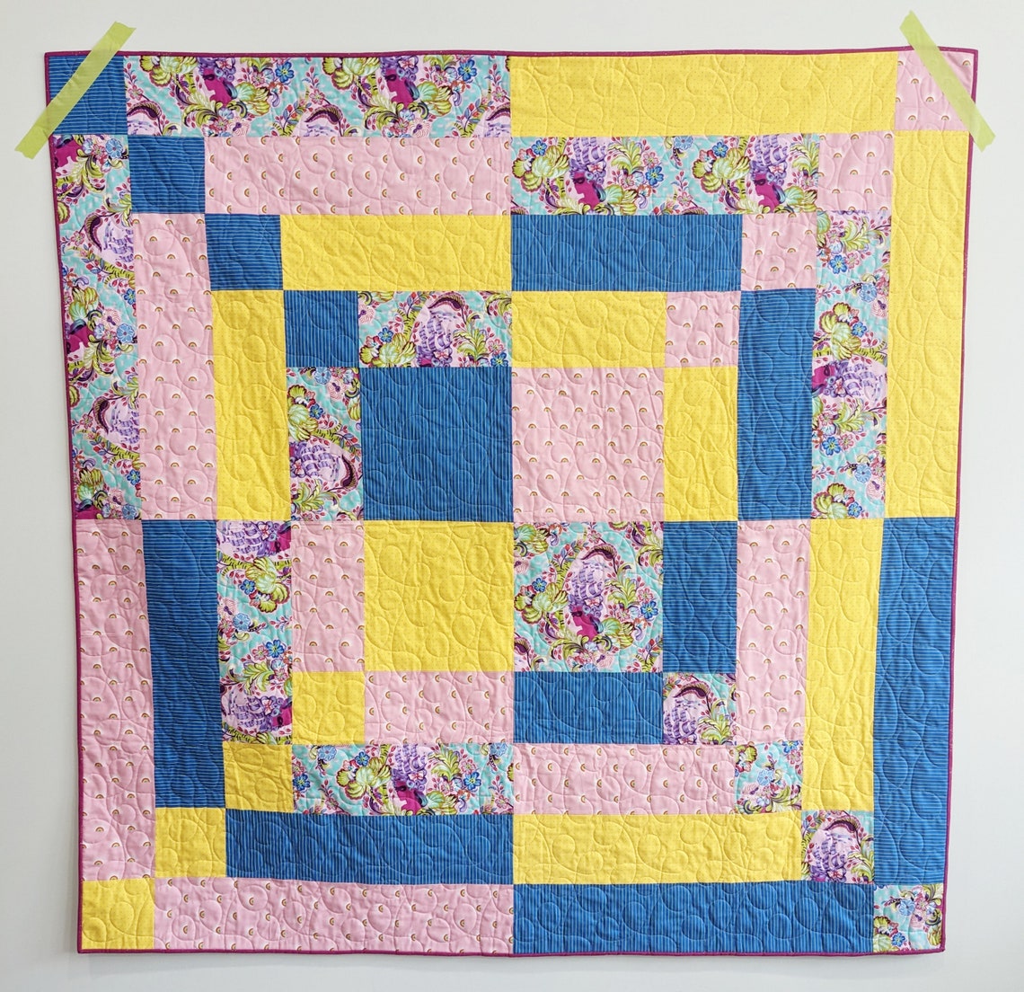 Large Print Quilt Pattern PDF scrap Friendly Blocker by Slightly Biased