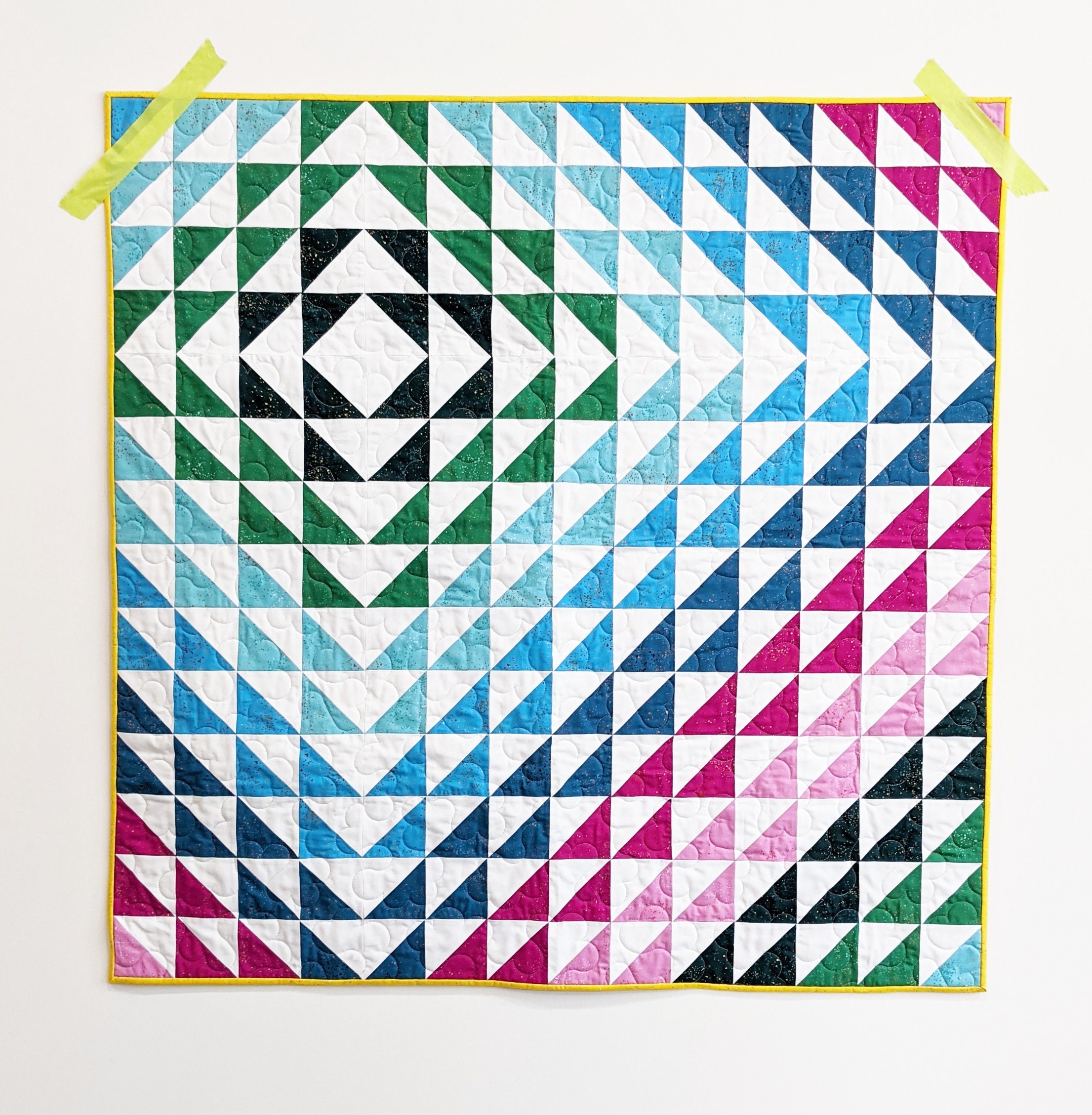 Triangle Quilt Pattern PDF *fat Quarter Friendly* Wavelet by Slightly ...