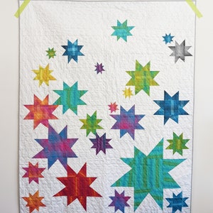 Star Quilt Pattern PDF Scrap Friendly Vela by Slightly Biased Quilts image 4