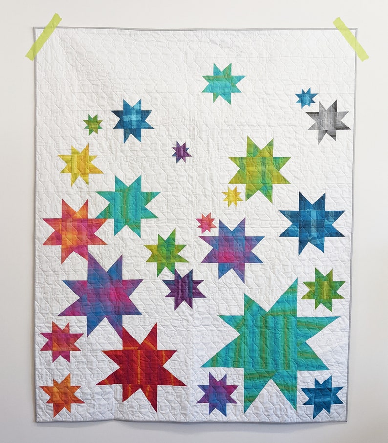 Star Quilt Pattern PDF Scrap Friendly Vela by Slightly Biased Quilts image 4