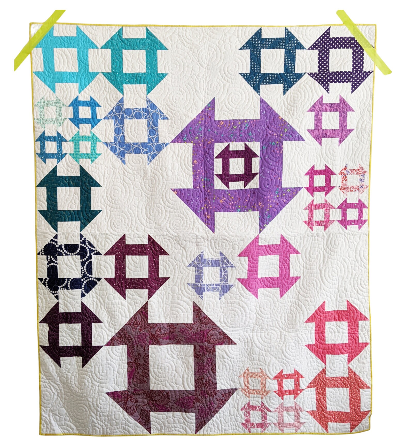 Churn Dash Quilt Pattern PDF *scrap & Fat Eighth Friendly* Tangential ...