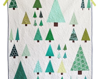Tree Quilt Pattern PDF *Scrap Friendly* Arboreal by Slightly Biased Quilts