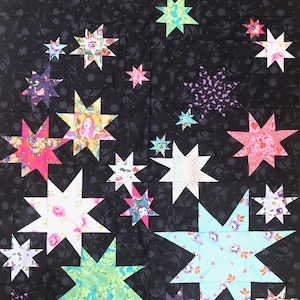 Star Quilt Pattern PDF Scrap Friendly Vela by Slightly Biased Quilts image 7