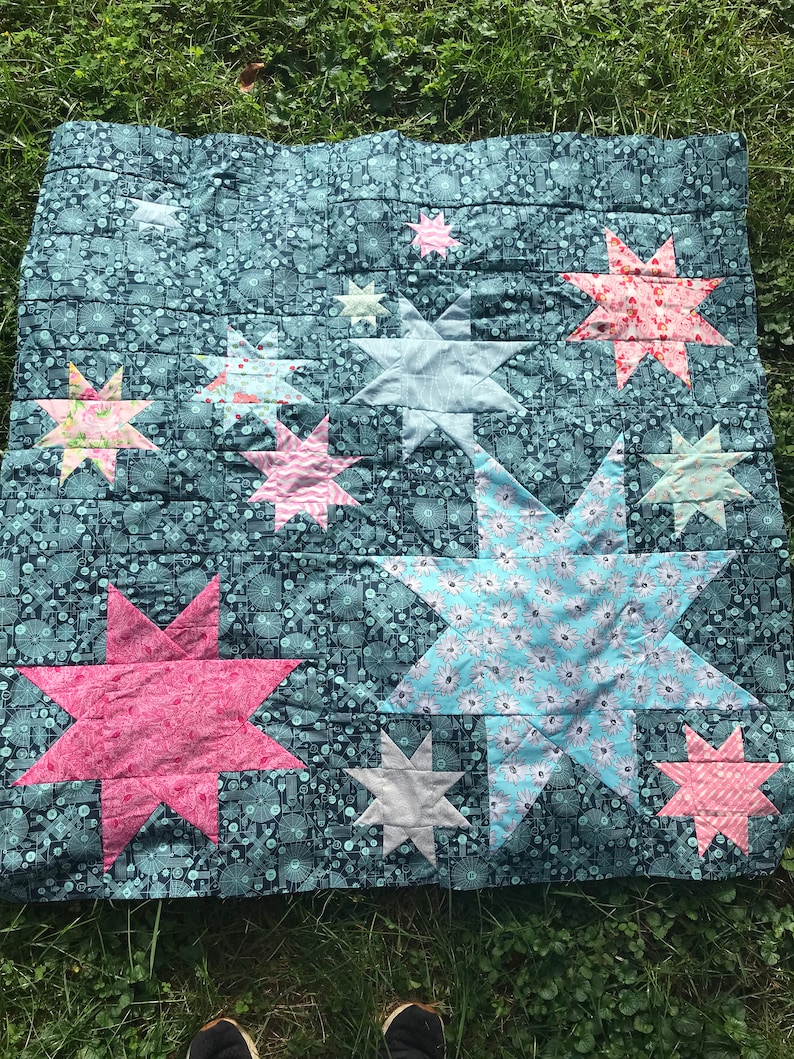 Star Quilt Pattern PDF Scrap Friendly Vela by Slightly Biased Quilts image 8