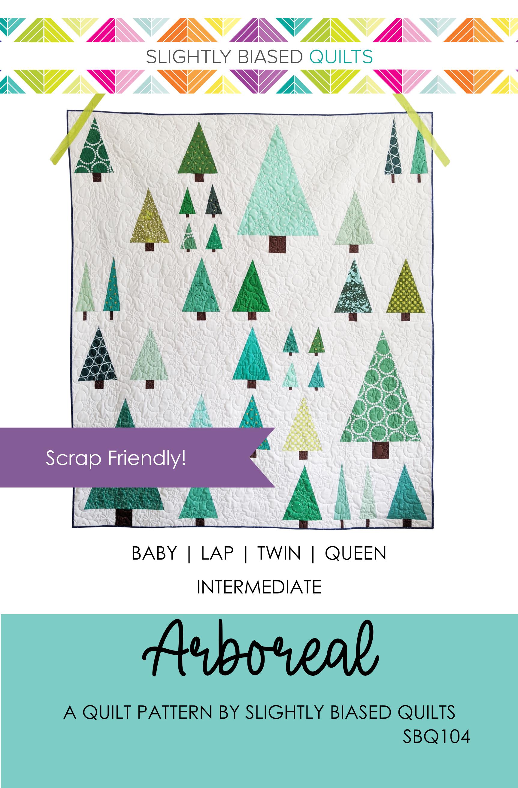 Tree Quilt Pattern PDF *scrap Friendly* Arboreal by Slightly Biased ...
