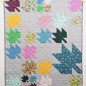 Maple Leaf Quilt Pattern PDF Scrap & Fat Eighth Friendly Changing Leaves by Slightly Biased Quilts image 4