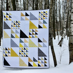 Triangle Quilt Pattern PDF Fat Quarter Friendly Vertex by Slightly Biased Quilts image 6