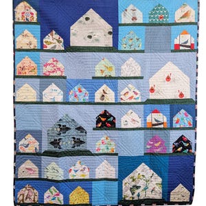 House Quilt Pattern PDF *Fat Quarter Friendly* Nest by Slightly Biased Quilts