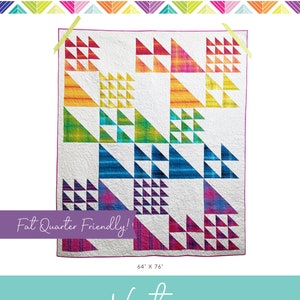 Triangle Quilt Pattern PDF Fat Quarter Friendly Vertex by Slightly Biased Quilts image 2