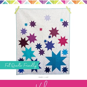 Star Quilt Pattern PDF Scrap Friendly Vela by Slightly Biased Quilts image 2