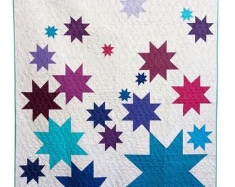 Star Quilt Pattern PDF *Scrap Friendly* Vela by Slightly Biased Quilts