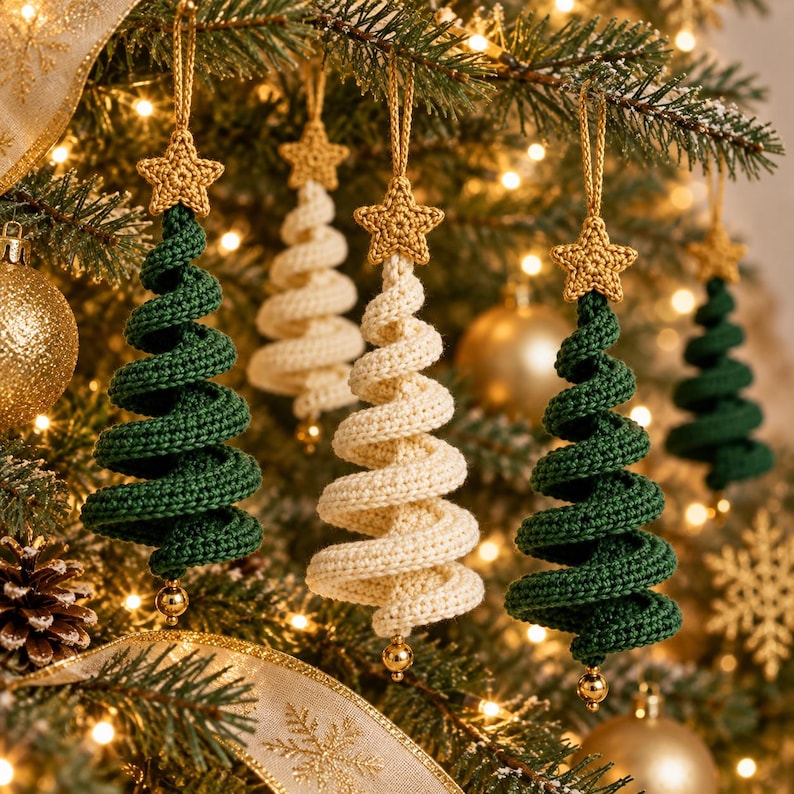 Spiral Crochet Christmas Tree Ornament Pattern (digital Download ...