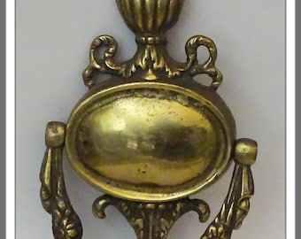 Vintage Door Knocker, Bronze Door Knocker, Door Hardware, Brass Door Knocker, English Brass Door Knocker, Front Decor, Urn and Roses