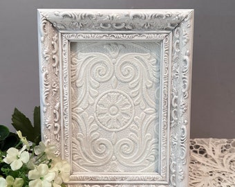 3.5 x 5 White Picture Frame with Glass Easel Back, Wedding Frame Gift, Shabby Chic Frame, Nursery Frame, Shower Gift, Grandparent Gift