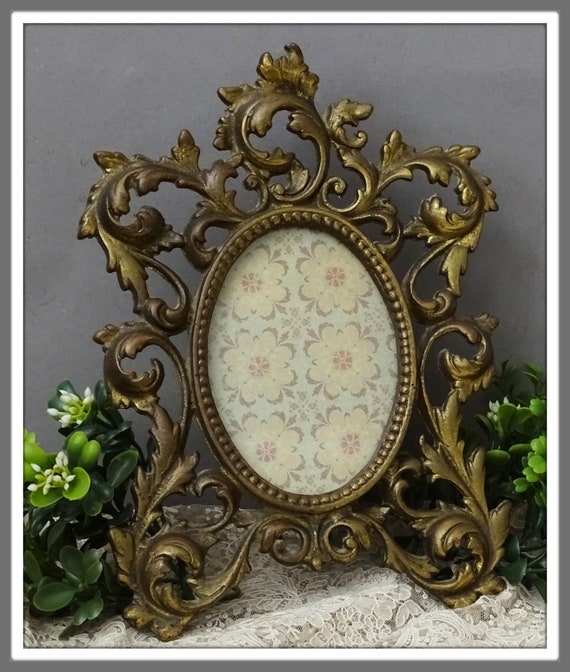 Vintage Ornate Iron Frame 31/2 x 5 Cast Iron Frame Antique Etsy