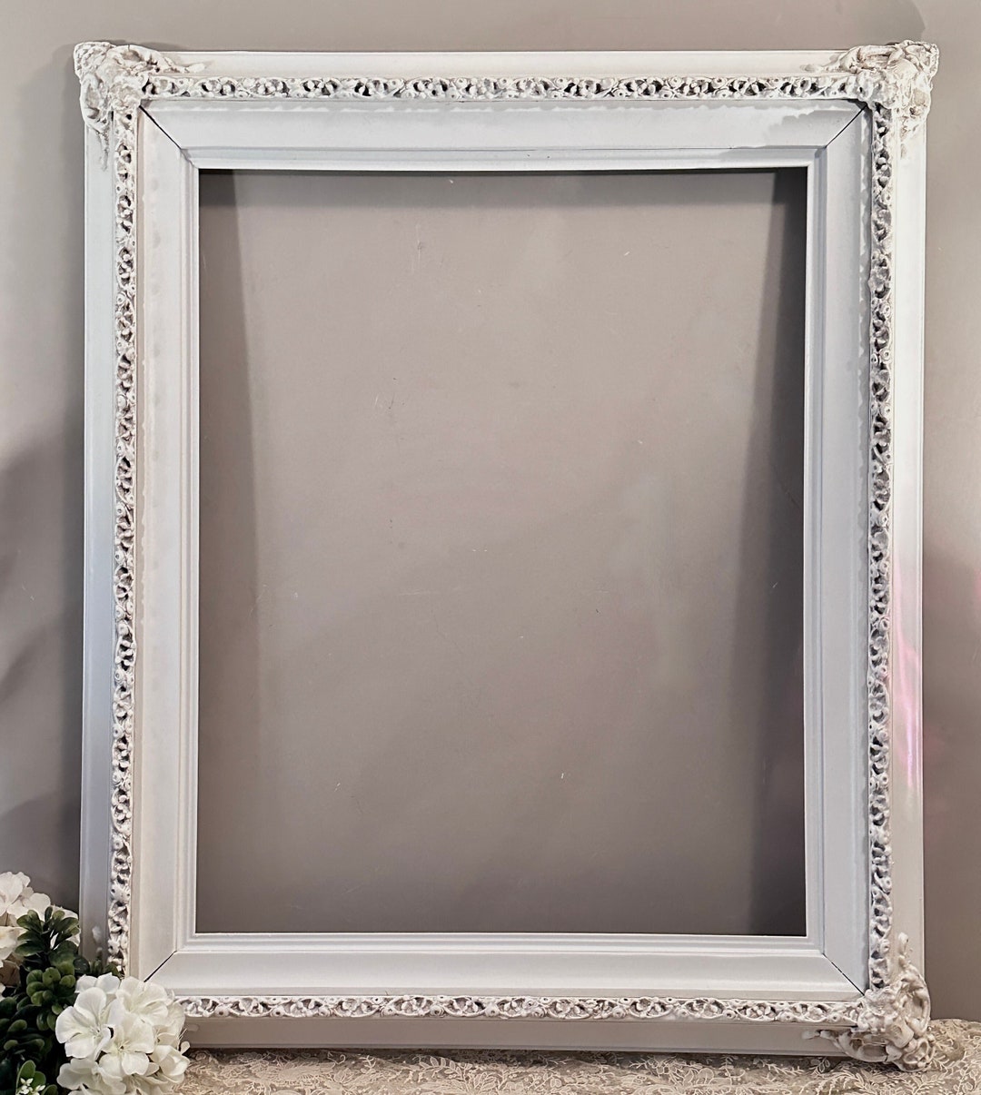vintage-16-x-20-white-frame-wall-gallery-frame-white-wedding-frame