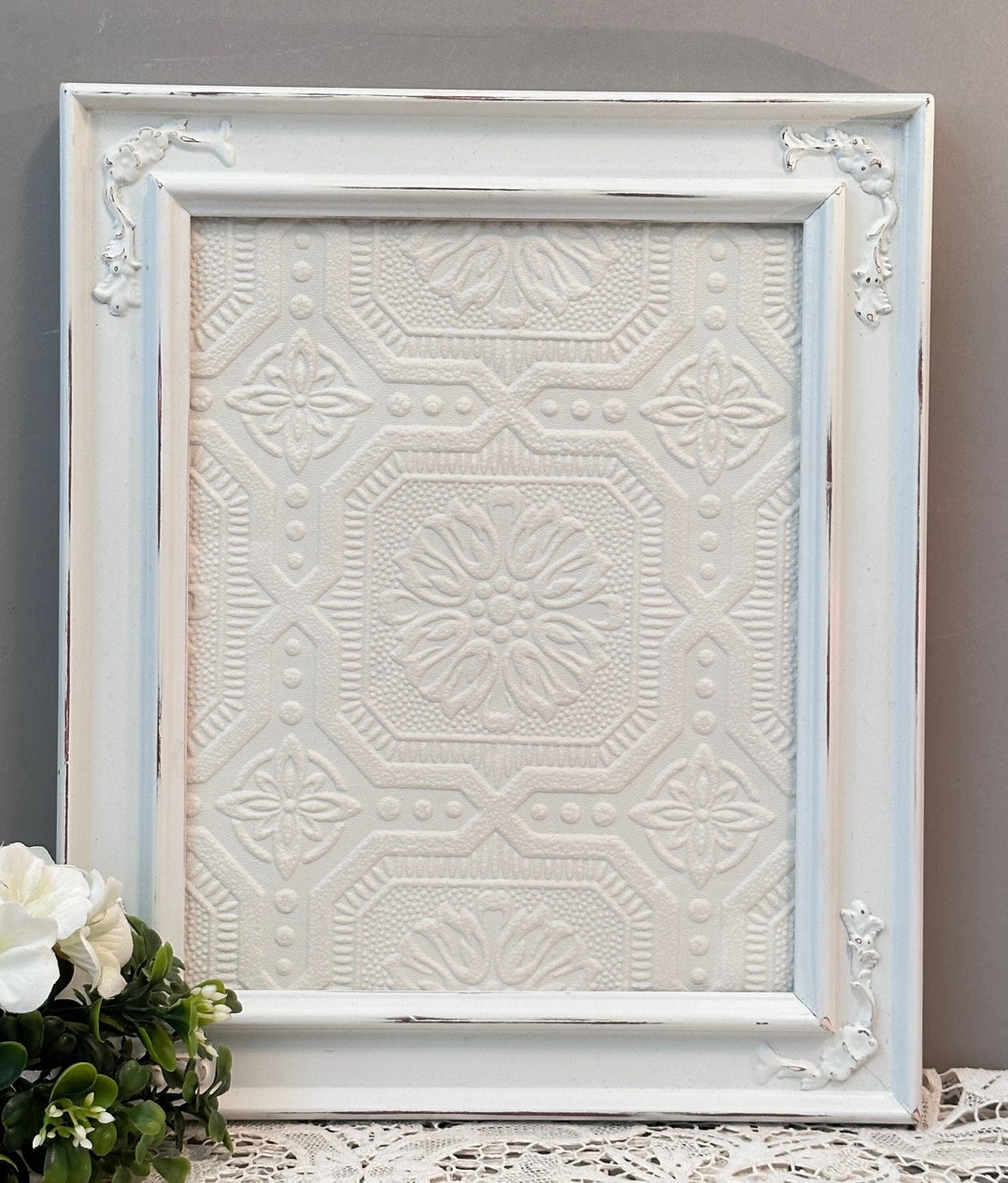 Vintage Distressed White 8 X 10 Frame 8x10 Picture Frame With Etsy