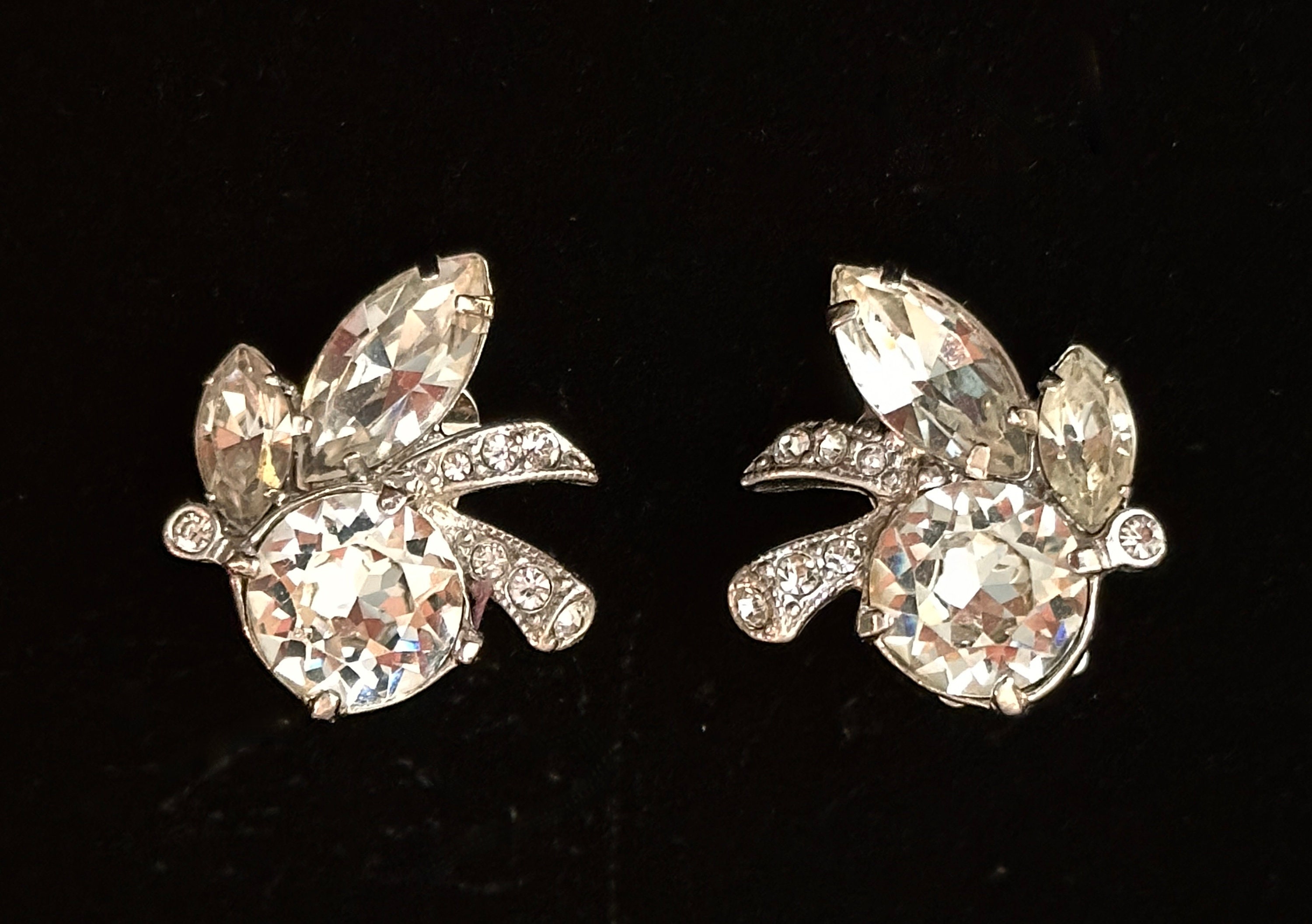 EISENBERG ICE Earrings Eisenberg Clip Earrings Eisenberg Ice Eisenberg Ice Rhinestone Earrings Bridal Earrings Eisenberg Jewelry Etsy