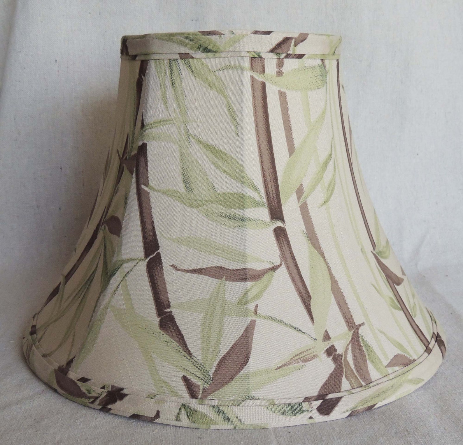 Silk Lamp Shade Bamboo Pattern Lamp Shade Brown and Green Etsy