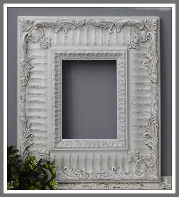 5 X 7 White Frame Vintage 5x7 White Frame Glass Easel Back Etsy