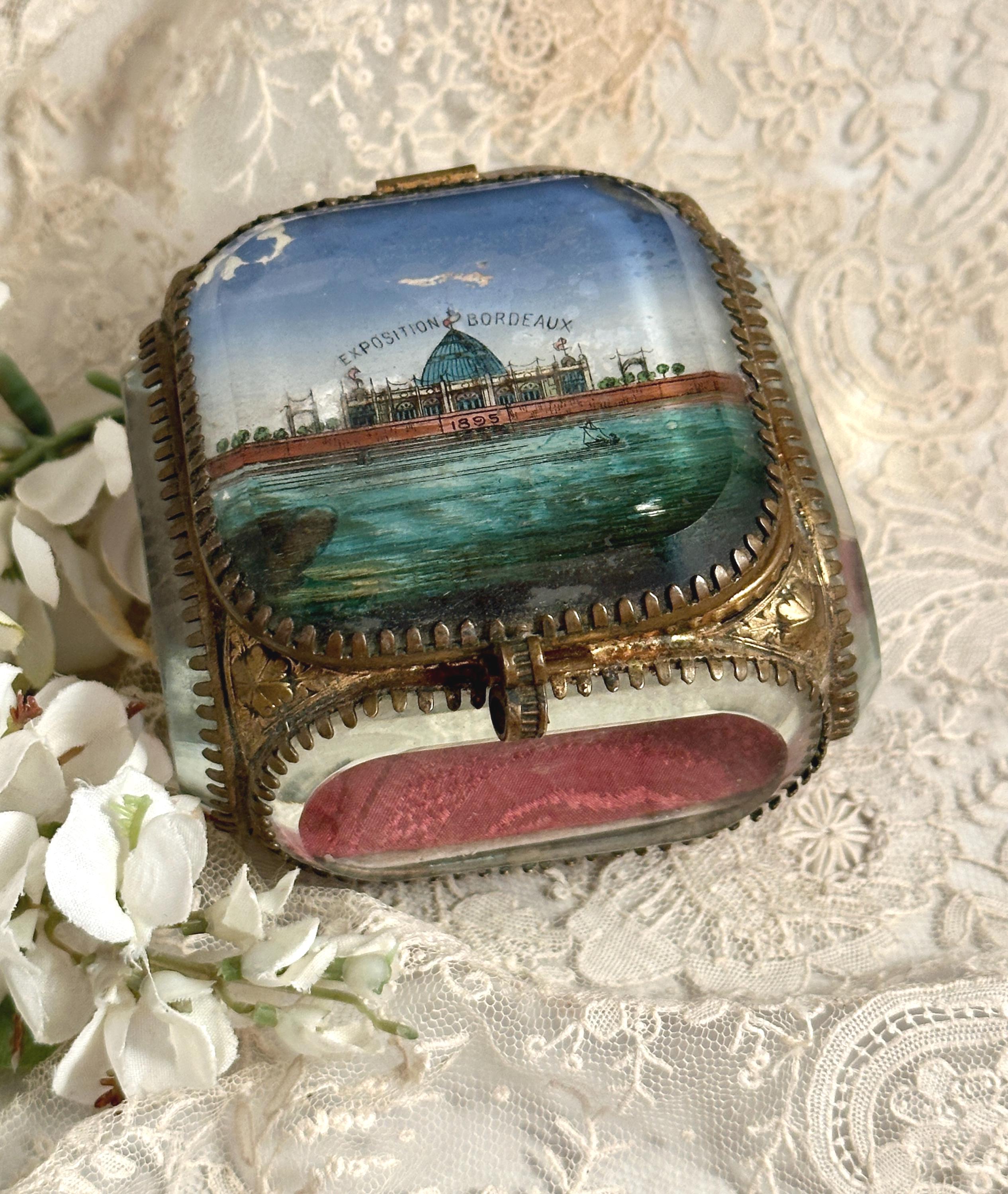 French Souvenir Glass Box - Etsy