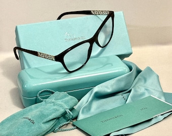 Tiffany Eyeglasses TF2130 Original Box Clamshell Hard Case Micro Fiber Cloth Authentication Booklet, Tiffany Eyeglass Eyewear