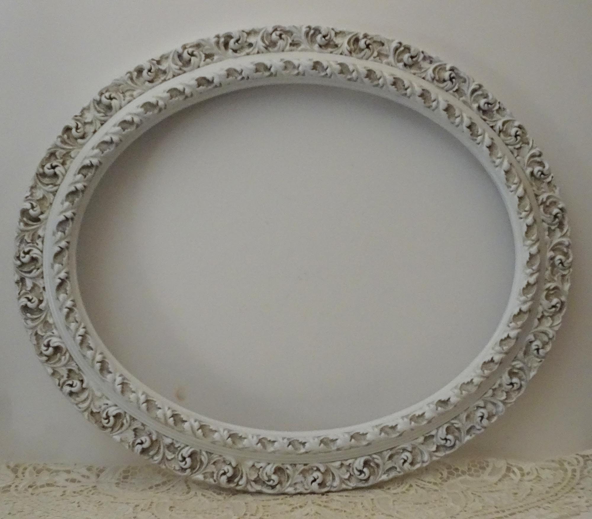 16 x 20 Oval White Frame Vintage 16x20 Oval Picture Frame for Etsy