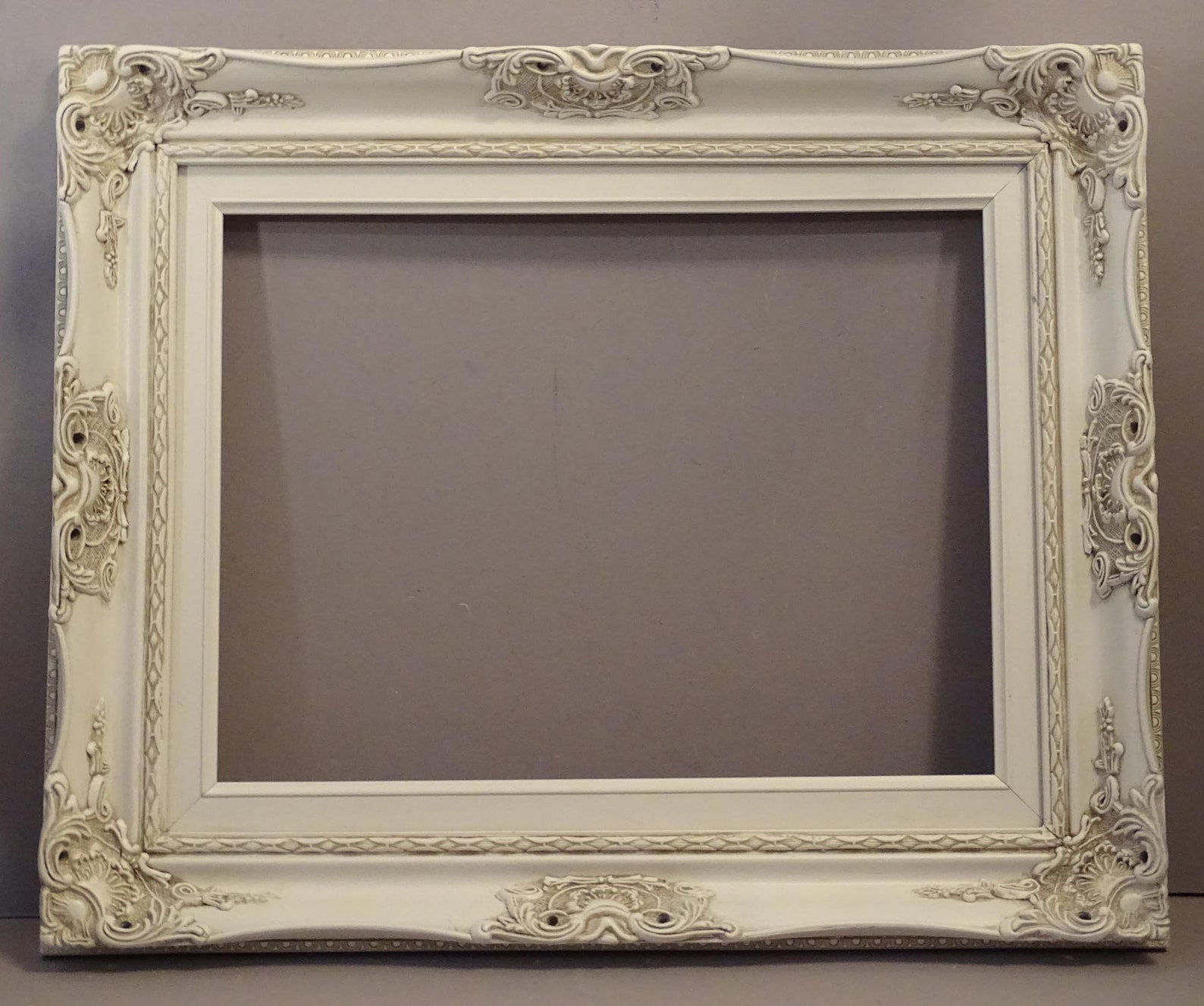 Vintage 12x14 White Frame 12 x 14 Ornate White Picture Frame Etsy