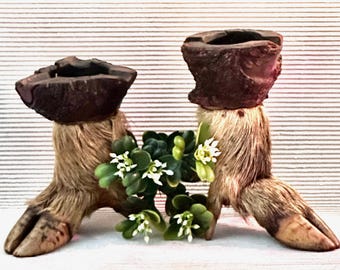 Antique Deer Hoof Ashtray – Vintage French Taxidermy Lodge Decor